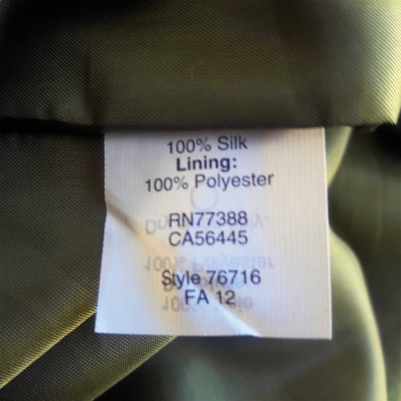 SiLK J Crew Dress Green Fit Flare Kick Pleat Back Zip Lined Chic 2P - Picture 4 of 4